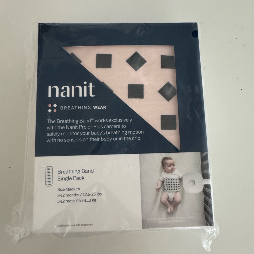 Nanit Breathing Wear Band in Pink Size M